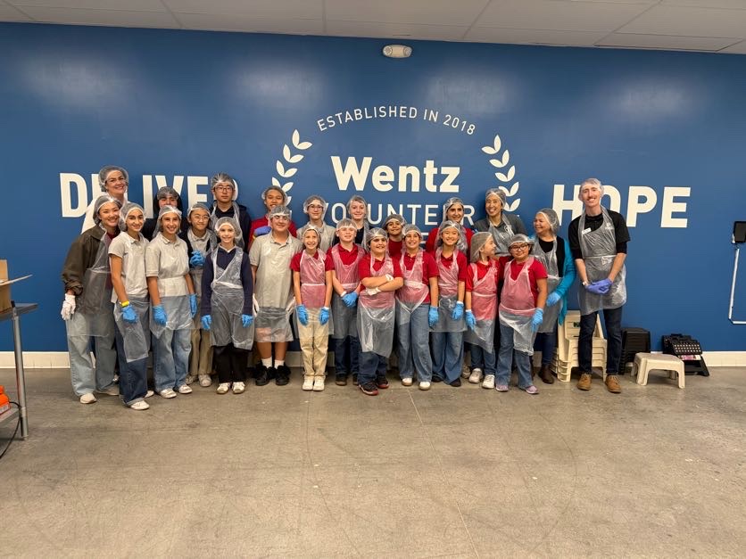 NCS students volunteering at Wentz